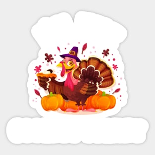 I'm The COOLEST Turkey Cute For Matching Thanksgiving Sticker